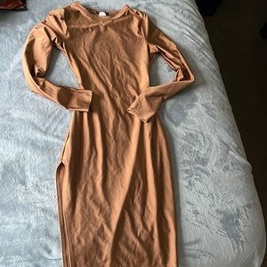 brown dress